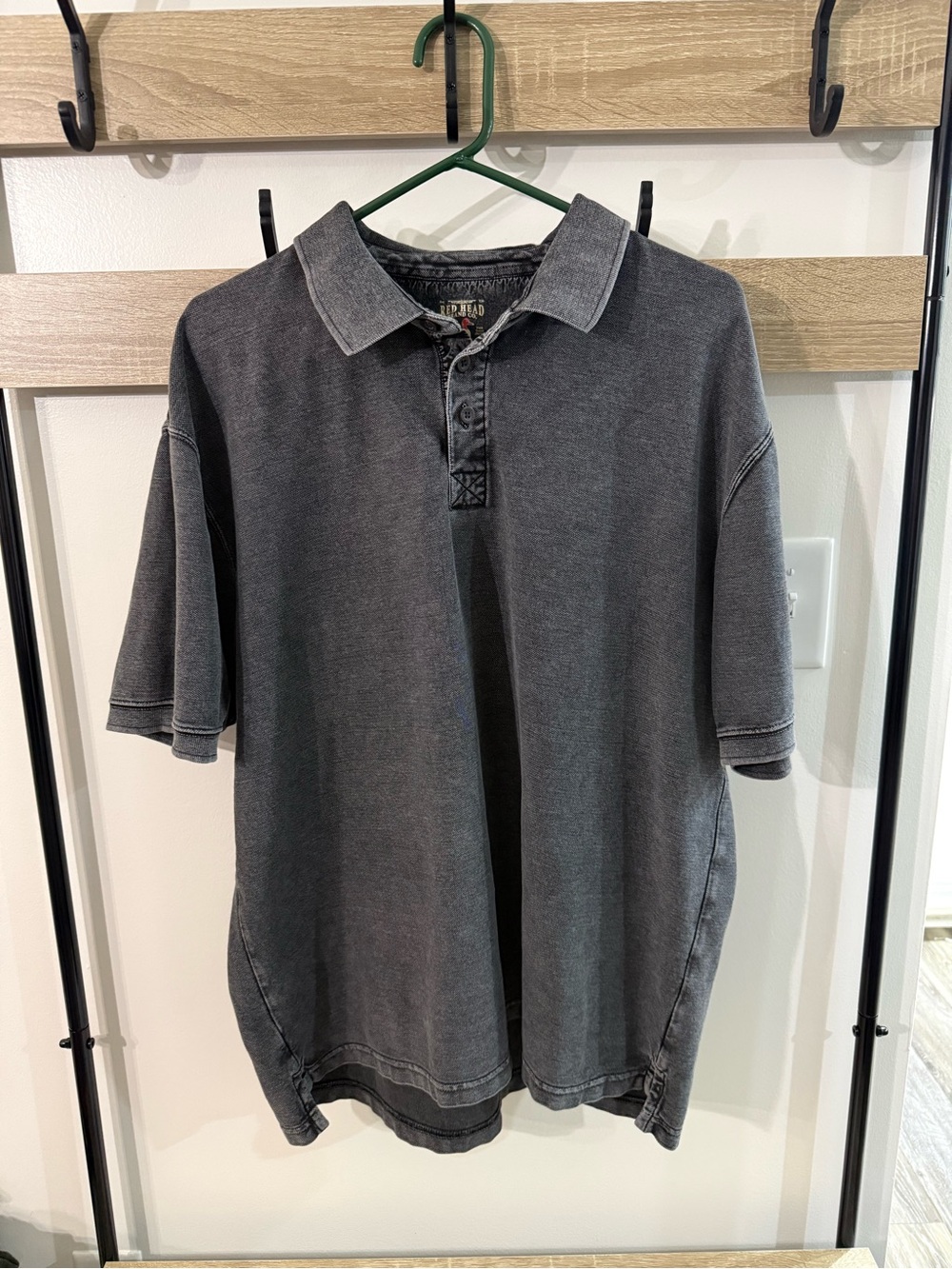 RedHead Men's Washed Charcoal Polo